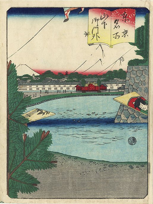 Benkei Moat by Meiji era artist (unsigned)