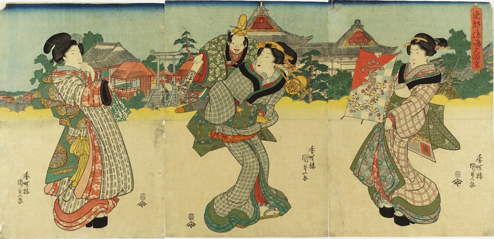 KUNISADA
        (TOYOKUNI-III), Yushima Tenman Gu Shrine