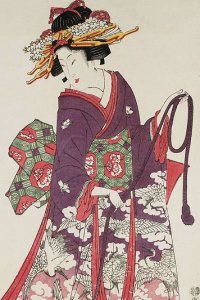 Beauty
                  with elaborate 'Obi'