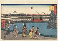HIROSHIGE, Outside Hibiya, Seen from
Sukiya-gashi, 1858
