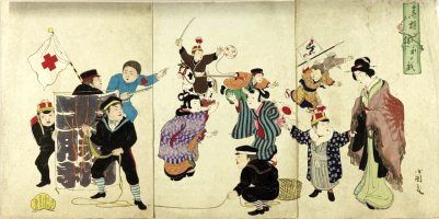 KOKUNIMASA, "Springtime Amusement
                            Making Fun"