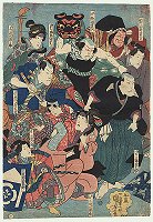 KUNIYOSHI, Scene from The Soga
Brothers