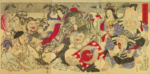 KYOSAI, "Seven Lucky
Deities"