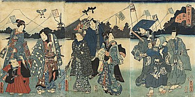 KUNISADA and TOYOKUNI-III, New Years
Day Kite Flying