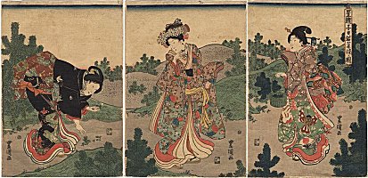 TOYOKUNI-III (KUNISADA) Gathering
                            Spring Greens