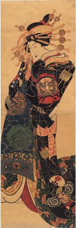 UNKNOWN, "Courtesan with Kite
Kimono"