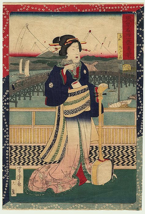 YOSHITORA,
        "Beauty with a Shamisen"